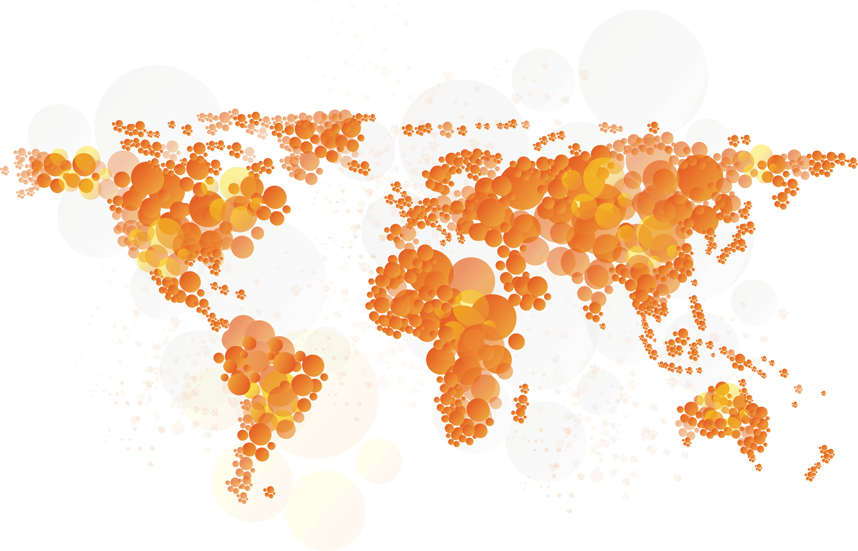 World map of global delivery